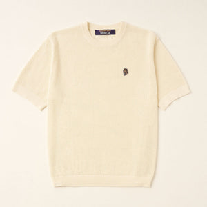 Hollow Knitted Tee Shirt - Marscapone