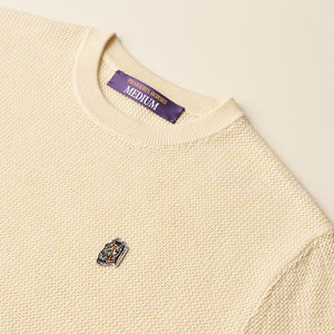 Hollow Knitted Tee Shirt - Marscapone
