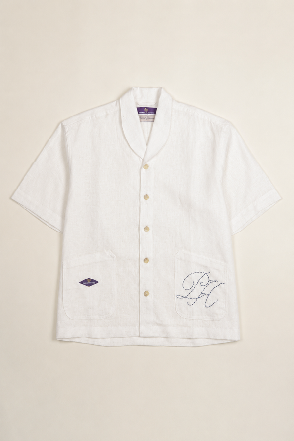 Shawl Collared Linen Shirt