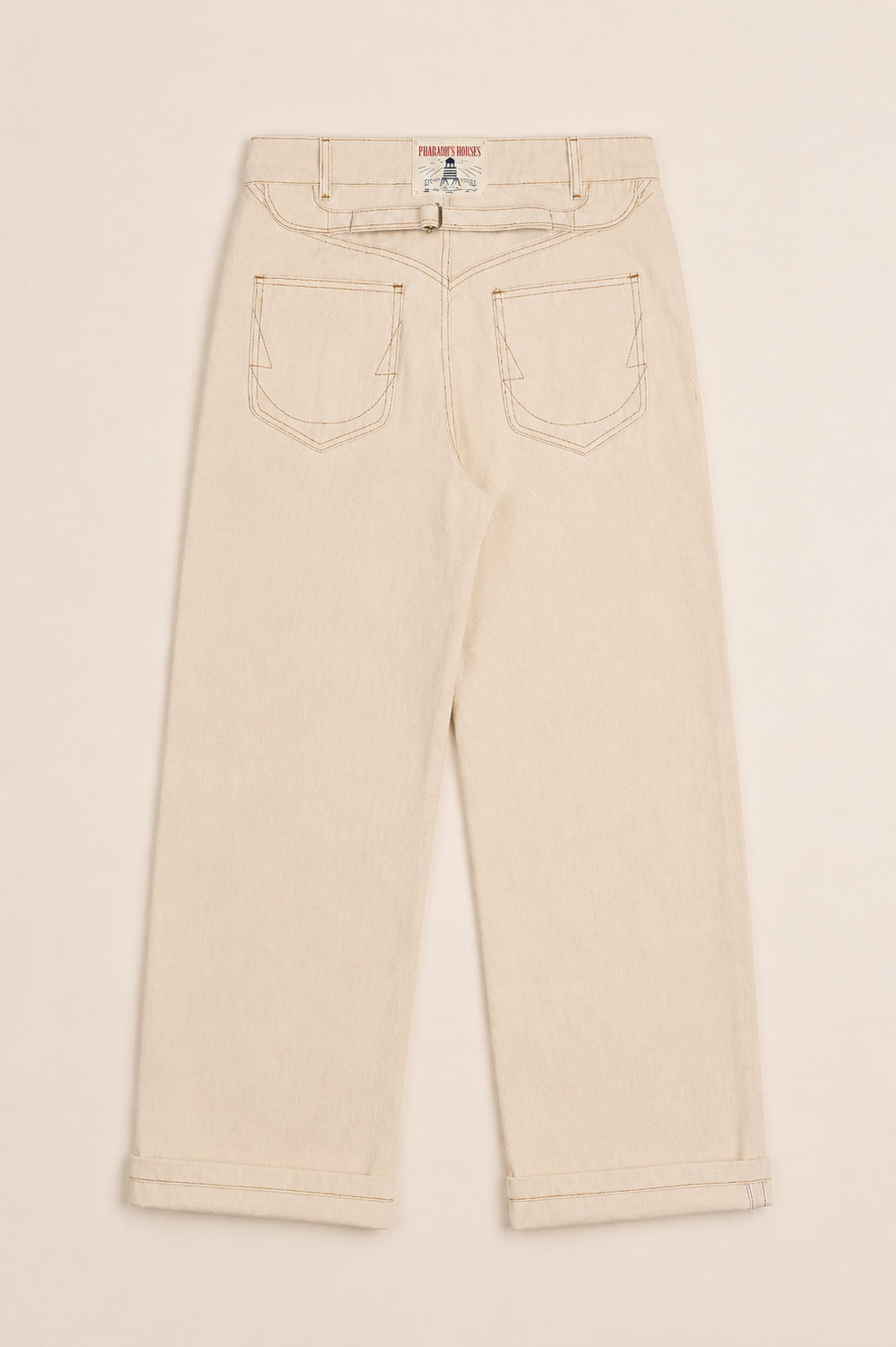 Selvedge Cinched Denim Jeans