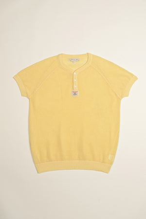 Hollow Knit Henley Tee