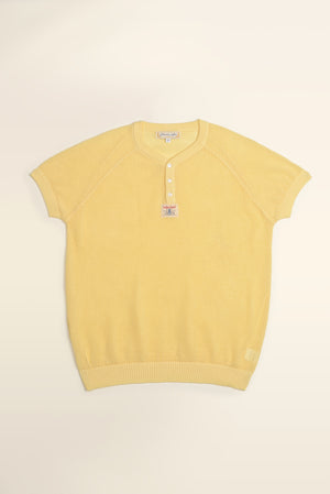 Hollow Knit Henley Tee