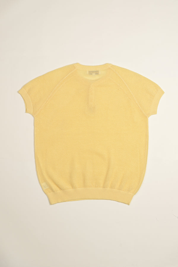 Hollow Knit Henley Tee