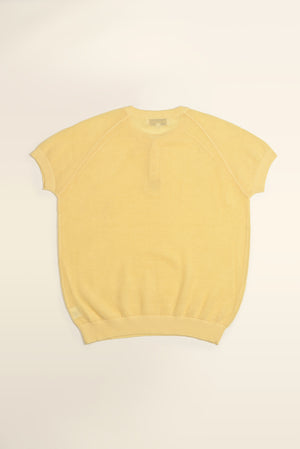 Hollow Knit Henley Tee