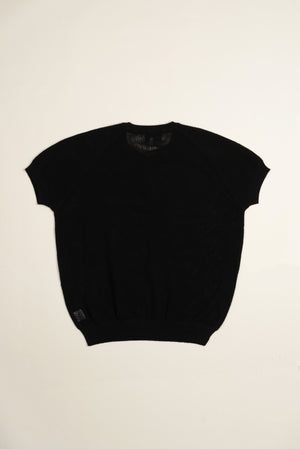 Hollow Knit Henley Tee