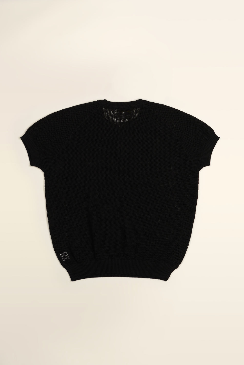 Hollow Knit Henley Tee