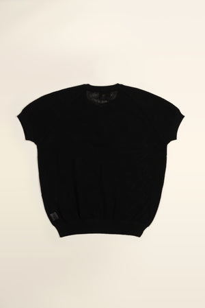 Hollow Knit Henley Tee