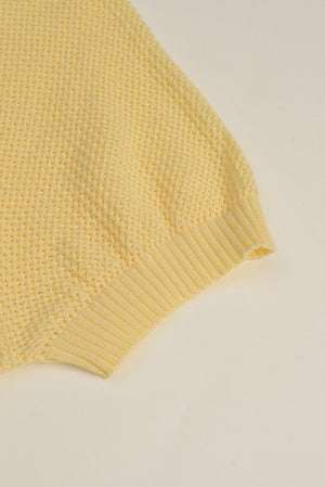 Hollow Knit Henley Tee