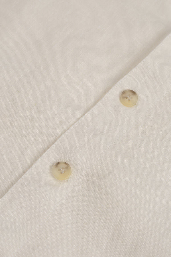 Shawl Collared Linen Shirt